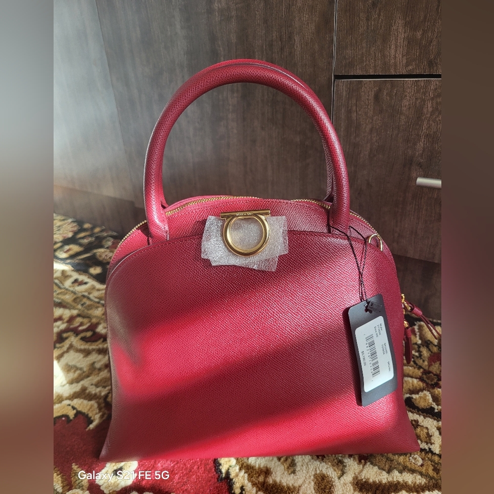 Brand New Ferragamo Bag Burgundy Color